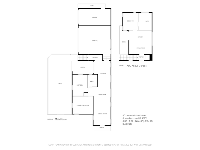 903 W Mission St, Santa Barbara, CA 93101 - floor plan