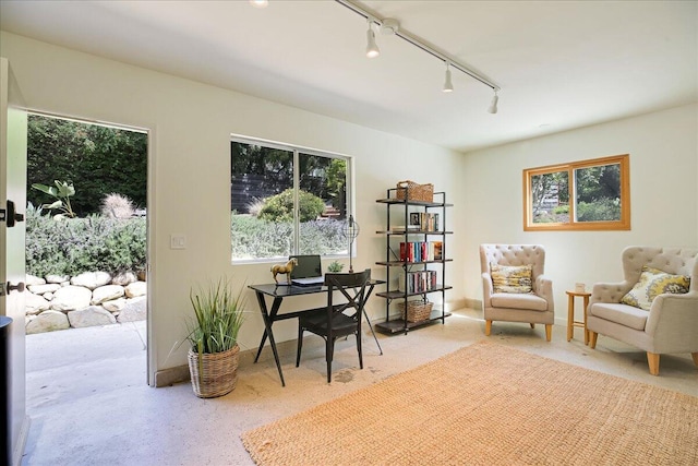 5134 Cathedral Oaks Rd, Santa Barbara, CA 93111 - office area featuring baseboards