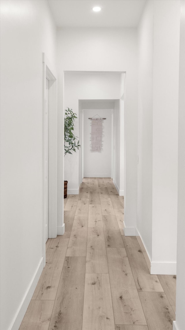 334 W Mission St, Santa Barbara, CA 93101 - hall featuring light wood finished floors, recessed lighting, and baseboards