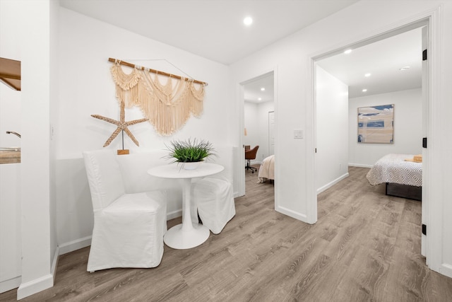 334 W Mission St, Santa Barbara, CA 93101 - dining space with wood finished floors, recessed lighting, and baseboards