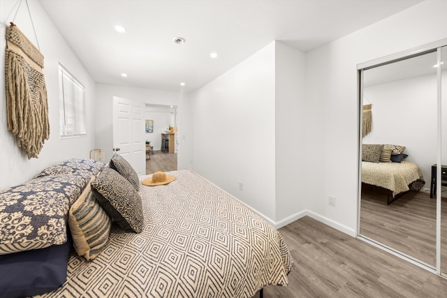 334 W Mission St, Santa Barbara, CA 93101 - bedroom with wood finished floors, recessed lighting, and baseboards