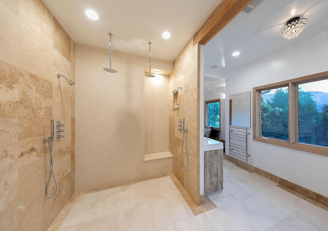 741 Saddle Ln, Ojai, CA 93023 - full bath with a walk in shower and recessed lighting