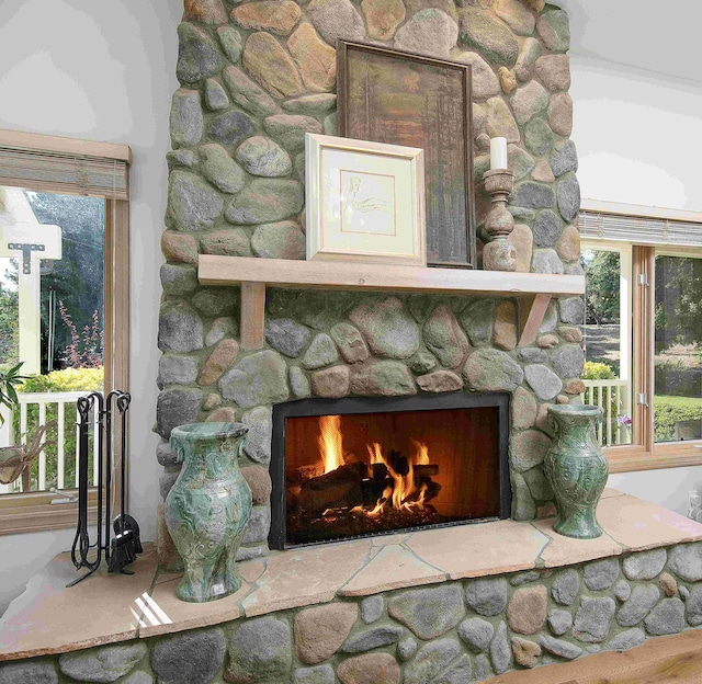 741 Saddle Ln, Ojai, CA 93023 - detailed view of a stone fireplace