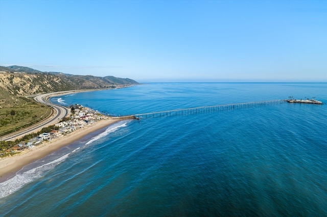water view featuring a beach view