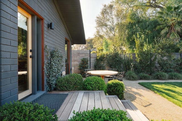 216 E Matilija St, Ojai, CA 93023 - exterior space featuring a fenced backyard and a deck