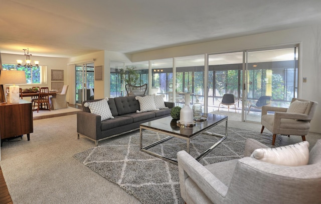 840 Mission Canyon Rd, Santa Barbara, CA 93105 - living room with a notable chandelier and carpet