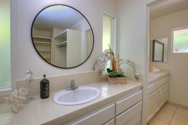 840 Mission Canyon Rd, Santa Barbara, CA 93105 - bathroom featuring tile patterned floors and vanity