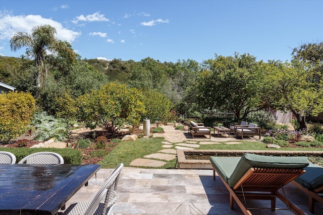 view of patio featuring outdoor lounge area and outdoor dining area