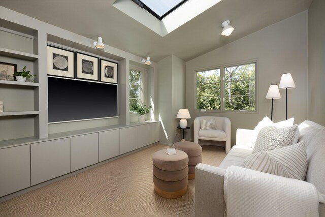 925 Chelham Way, Santa Barbara, CA 93108 - living area with a skylight, healthy amount of natural light, and lofted ceiling