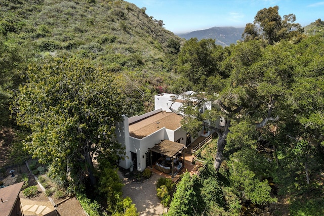 1435 Sycamore Canyon Rd, Santa Barbara, CA 93108 - aerial overview of property's location featuring a mountain backdrop