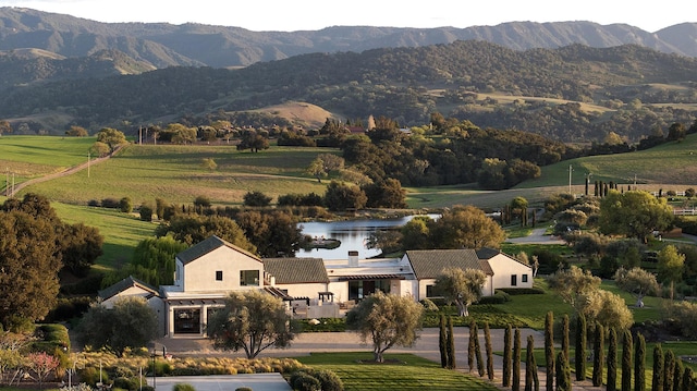 2794 Kara Ln, Solvang, CA 93463 - aerial view featuring a rural view and a water and mountain view