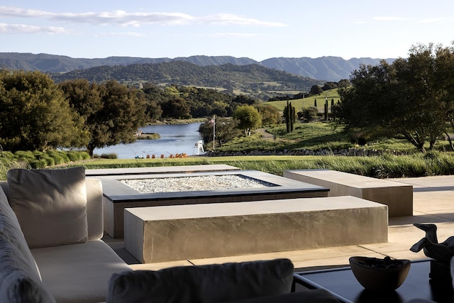 2794 Kara Ln, Solvang, CA 93463 - view of patio / terrace with a water and mountain view