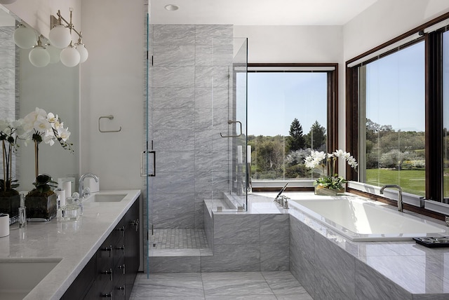 2794 Kara Ln, Solvang, CA 93463 - full bath featuring a bath, a healthy amount of sunlight, and a sink