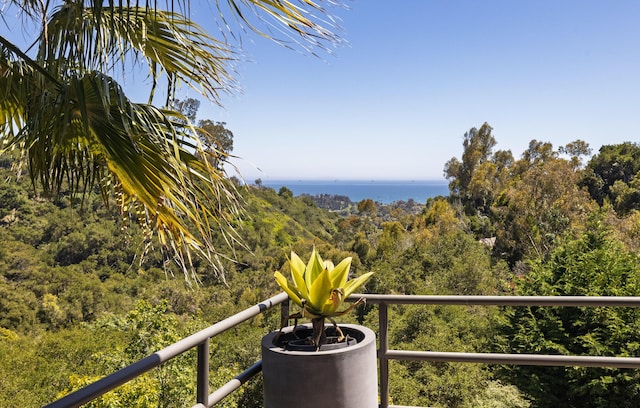 1776 Eucalyptus Hill Rd, Santa Barbara, CA 93103 - balcony featuring a water view