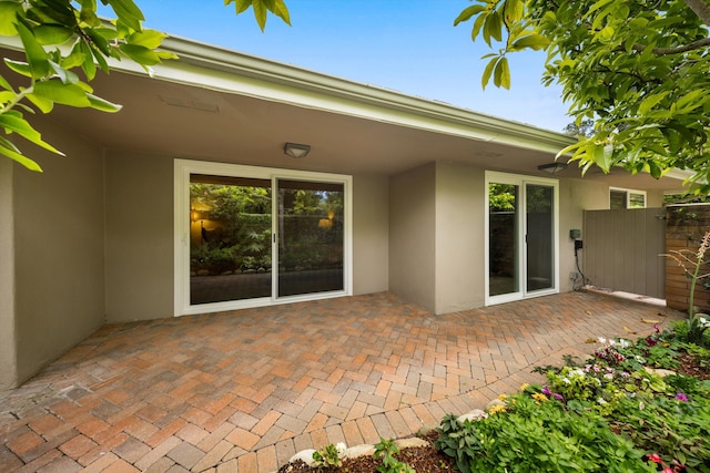 view of patio with fence