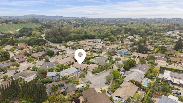 bird's eye view featuring a residential view