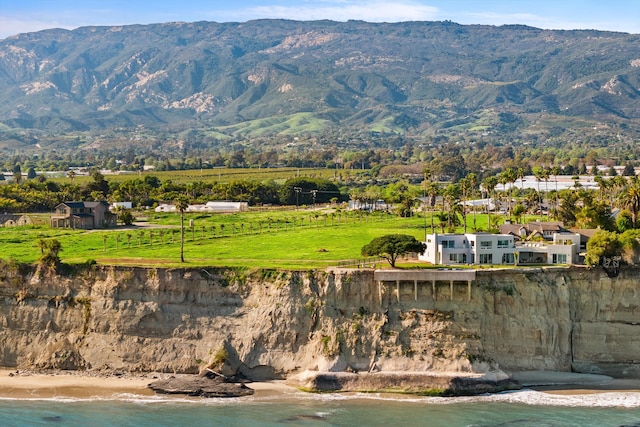mountain view featuring a water view