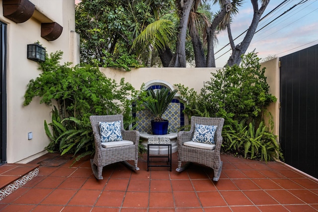 view of patio with fence