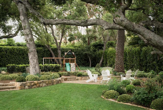 2749 Sycamore Canyon Rd, Santa Barbara, CA 93108 - view of yard with a playground