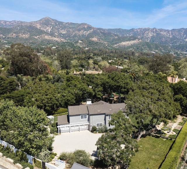 2749 Sycamore Canyon Rd, Santa Barbara, CA 93108 - bird's eye view with a mountain view