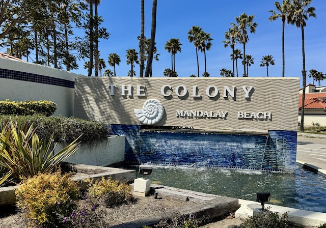 view of community sign