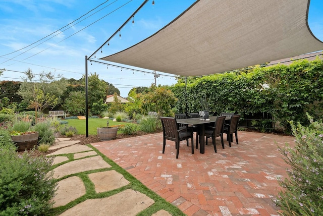 view of patio / terrace featuring outdoor dining space