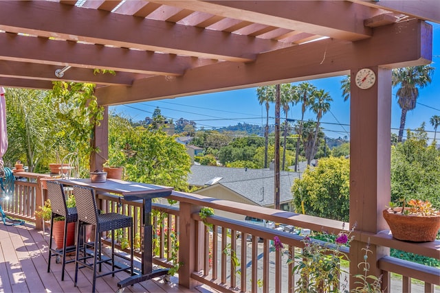 2760 Williams Way, Santa Barbara, CA 93105 - wooden terrace with a pergola