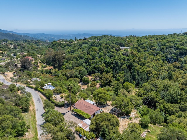 5693 W Camino Cielo, Santa Barbara, CA 93105 - aerial view featuring a view of trees
