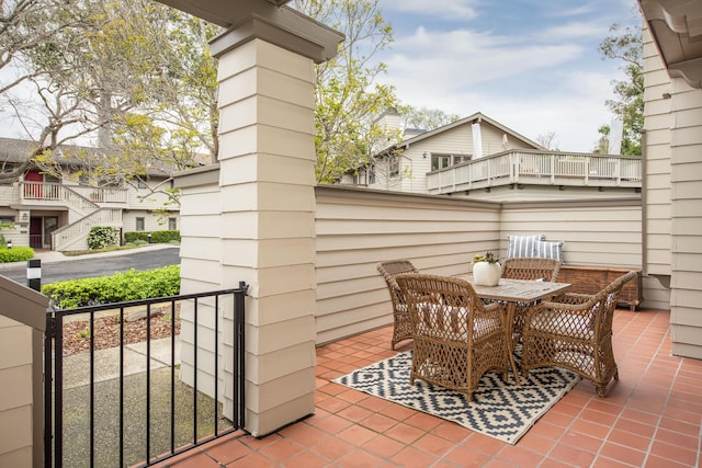 view of patio / terrace with fence and outdoor dining space