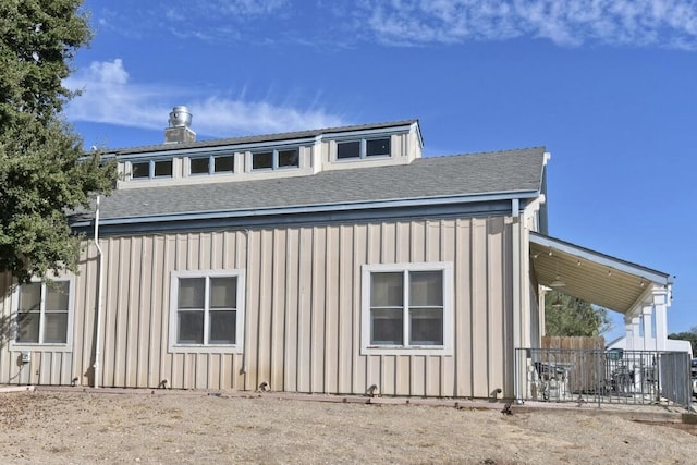 3513-3515 Numancia St, Santa Ynez, CA 93460 - view of front of home featuring board and batten siding, roof with shingles, and a chimney