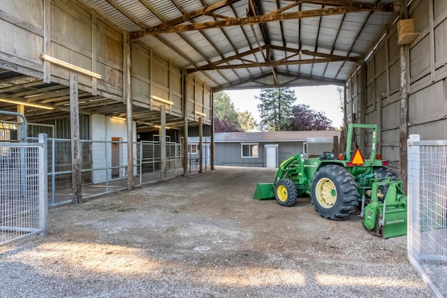 view of horse barn