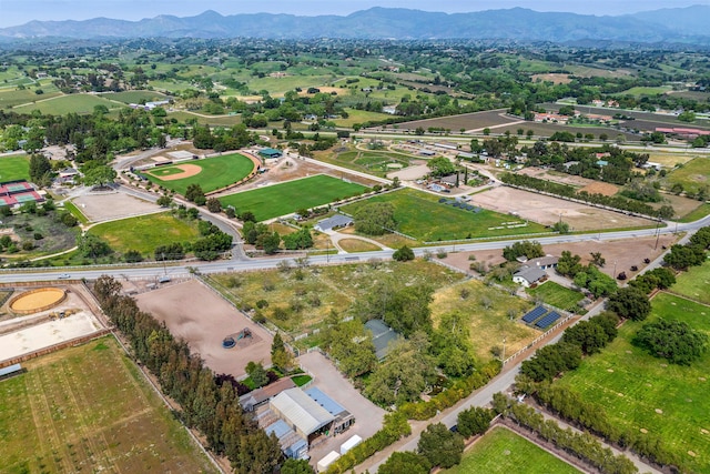 aerial view featuring a mountain view