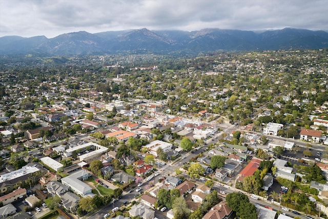 bird's eye view featuring a mountain view