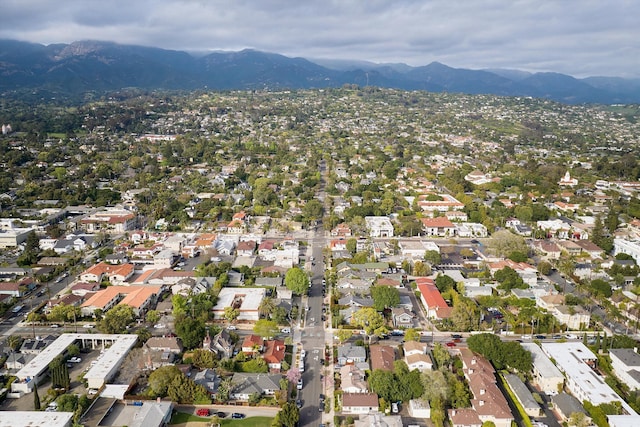 bird's eye view with a residential view and a mountain view