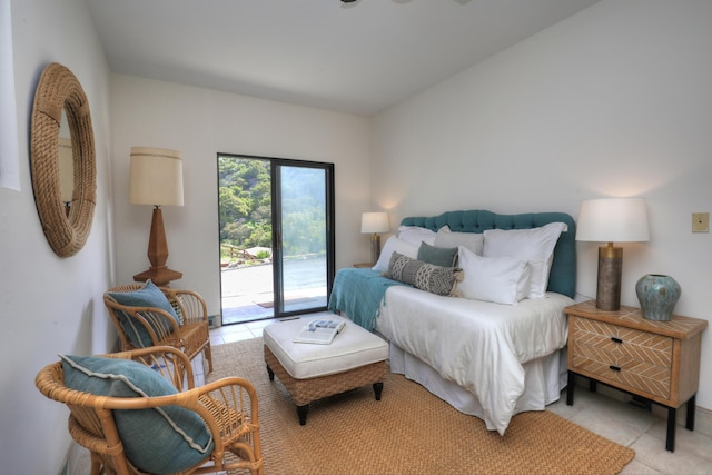 35 Hollister Ranch Rd, Goleta, CA 93117 - bedroom with access to outside and light tile patterned floors