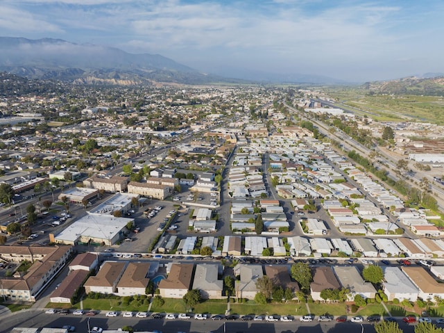 bird's eye view with a mountain view and a residential view