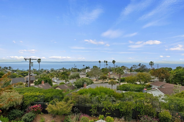 property view of water featuring a residential view