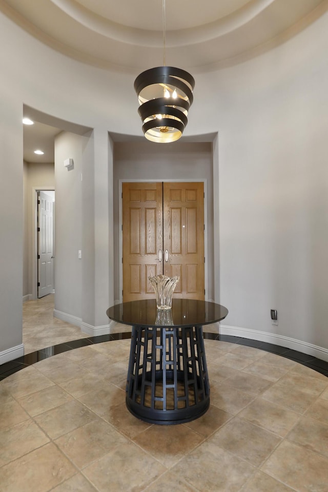80220 Vía Tesoro, Tesoro, CA 92253 - dining space featuring baseboards, recessed lighting, and an inviting chandelier