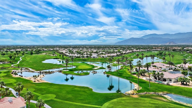 80220 Vía Tesoro, Tesoro, CA 92253 - aerial view featuring a water and mountain view, view of golf course, and a residential view