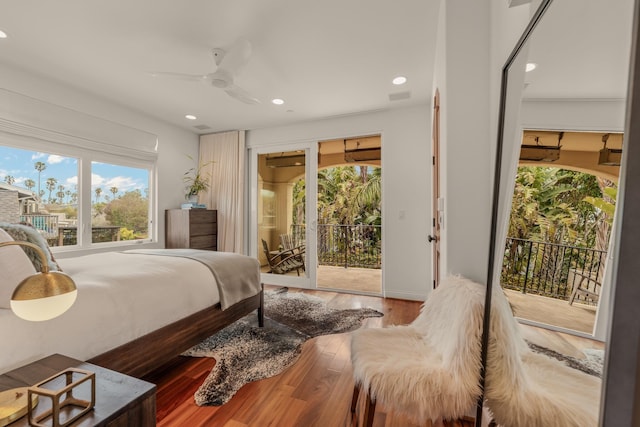 1158 Shelburn Ln, Ventura, CA 93001 - bedroom featuring recessed lighting, wood finished floors, and access to exterior
