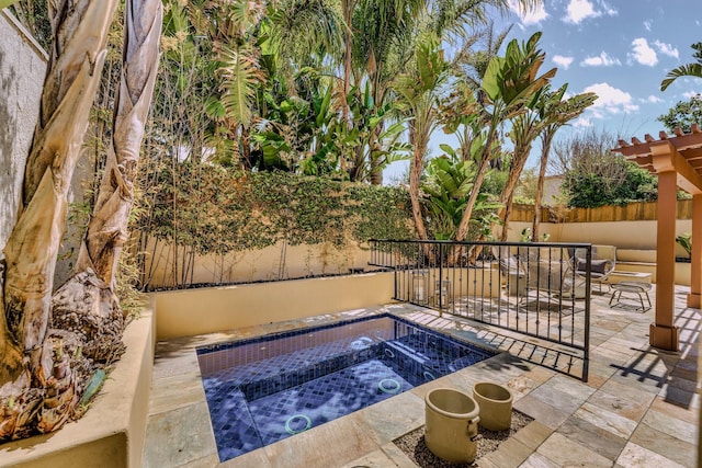 1158 Shelburn Ln, Ventura, CA 93001 - view of pool featuring a fenced backyard, an in ground hot tub, and a patio area