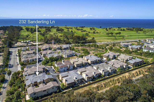 232 Sanderling Ln, Goleta, CA 93117 - bird's eye view featuring a water view, view of golf course, and a residential view