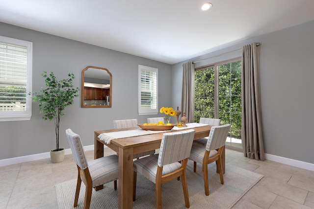 232 Sanderling Ln, Goleta, CA 93117 - dining room featuring baseboards, recessed lighting, and light tile patterned flooring