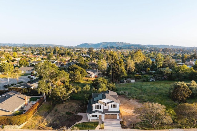 aerial view with a residential view
