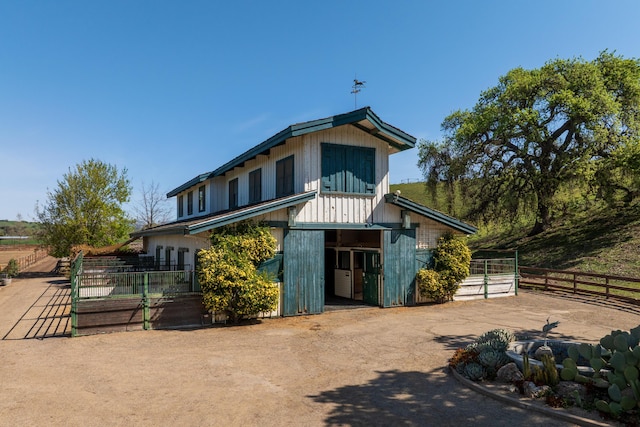 3325 Figueroa Mountain Rd, Los Olivos, CA 93460 - view of front of property featuring an outdoor structure and fence