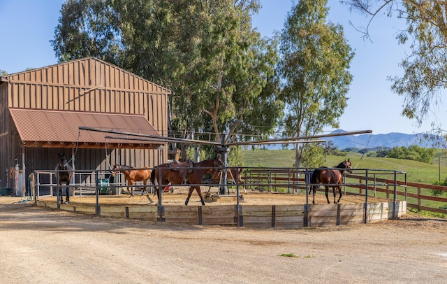 3325 Figueroa Mountain Rd, Los Olivos, CA 93460 - horse barn featuring a view of rural / pastoral area and a mountain view