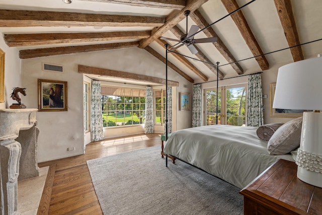 3325 Figueroa Mountain Rd, Los Olivos, CA 93460 - bedroom featuring multiple windows, hardwood / wood-style flooring, and baseboards