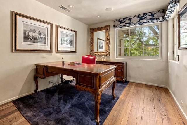 3325 Figueroa Mountain Rd, Los Olivos, CA 93460 - office space with hardwood / wood-style flooring and baseboards