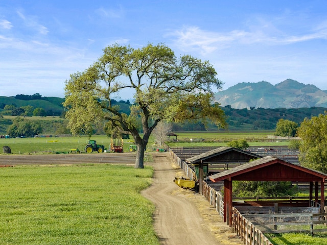 3325 Figueroa Mountain Rd, Los Olivos, CA 93460 - view of property's community with a view of countryside, a mountain view, and a lawn
