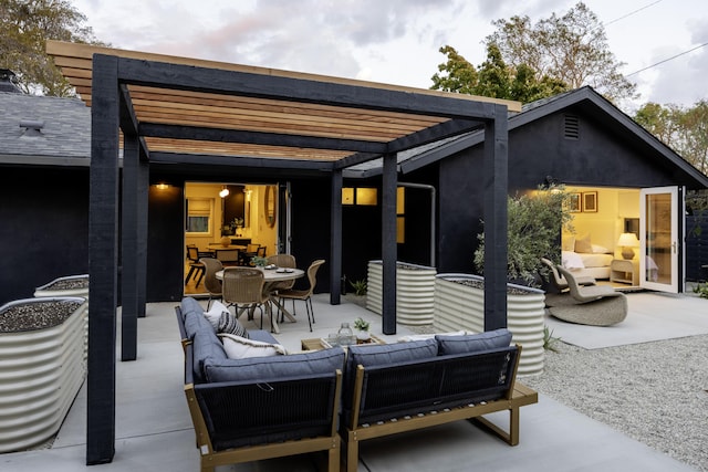 23 Calaveras Ave, Goleta, CA 93117 - rear view of property with an outdoor hangout area, a patio area, and outdoor dining area